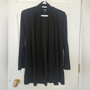 Tribal Brand Black Open-Front Cardigan